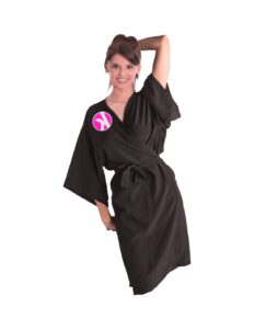 KIMONO POLIESTER NEGRO