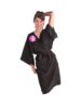 KIMONO POLIESTER NEGRO
