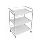 MESA AUXILIAR DE MADERA 3 ESTANTES BLANCA