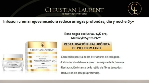 Crema reductora antiarrugas dia/noche +65 Christian Laurent