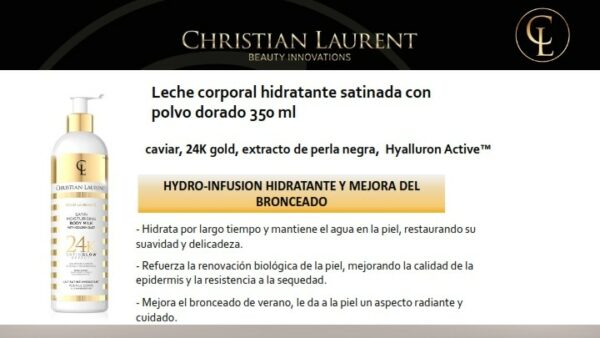 Leche corporal hidratante satinada 350ml Christian Laurent