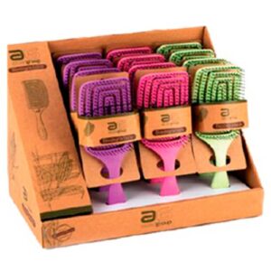 CEPILLOS ECO BIODEGRADABLE PALETA 12 UNIDADES + EXPOSITOR