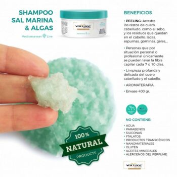 VOLTAGE SHAMPOO SAL MARINA Y ALGAS 400 G