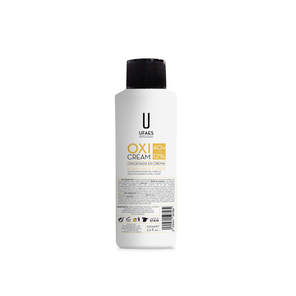 4 MONODOSIS OXIGENADA 40 VOLUMENES UFAES (100ML) - Imagen 1