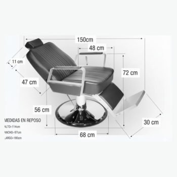 SILLÓN CABALLERO CENTURY - NEGRO - Imagen 2