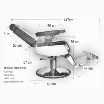 SILLÓN CABALLERO IRON - NEGRO - Imagen 2