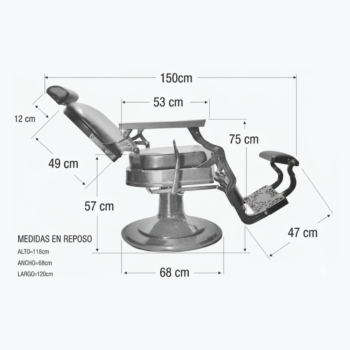 SILLÓN CABALLERO VETUS - NEGRO Y MADERA - Imagen 2