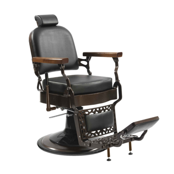 SILLÓN CABALLERO VETUS - NEGRO Y MADERA