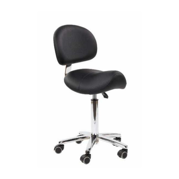 TABURETE JOKEY NEGRO ID ITALIAN CON RESPALDO