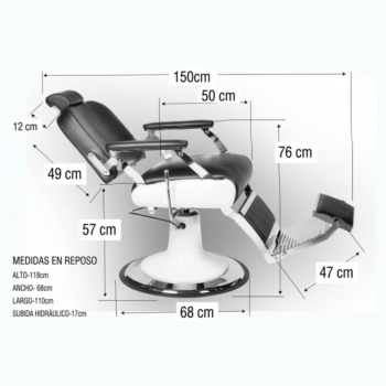 SILLÓN CABALLERO FIGARO - NEGRO - Imagen 2