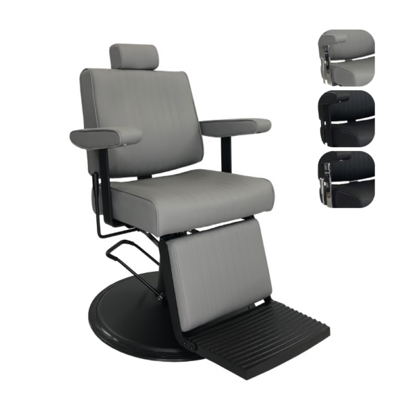 SILLÓN CABALLERO CUT - NEGRO/GRIS/CHROME