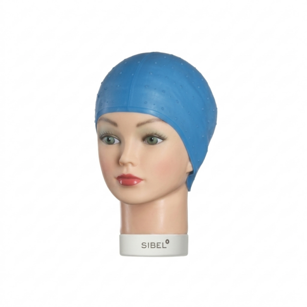 GORRO DE CAUCHO AZUL PARA MECHAS SIBEL