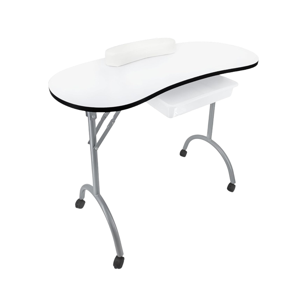 1 MESA MANICURA PLEGABLE CON CAJÓN Y APOYAMANOS - Imagen 1