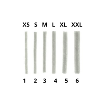 BIGUDÍES PESTAÑAS 12 UNIDADES (XS/S/M/L/XL/XXL)