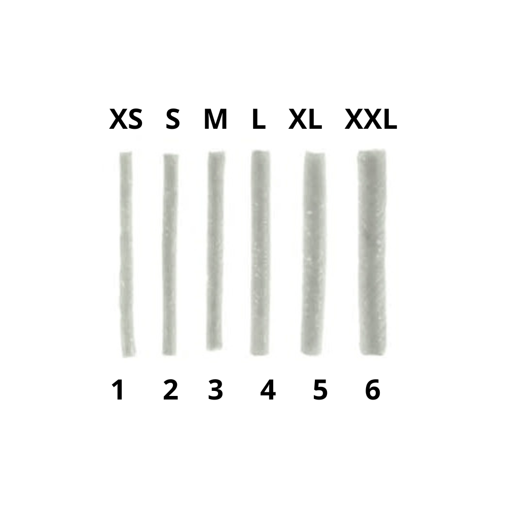 tamaños BIGUDÍES PESTAÑAS 12 UNIDADES (XS/S/M/L/XL/XXL) - Imagen 1