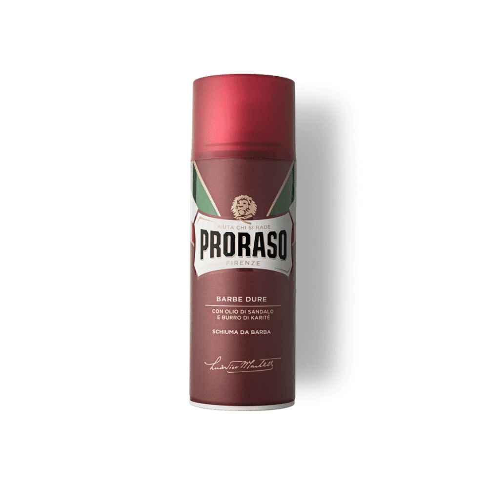 ROJO Espuma de Afeitar 400ml barba dura ESPUMA DE AFEITAR PRORASO BARBA DURA (400ML) - Imagen 1
